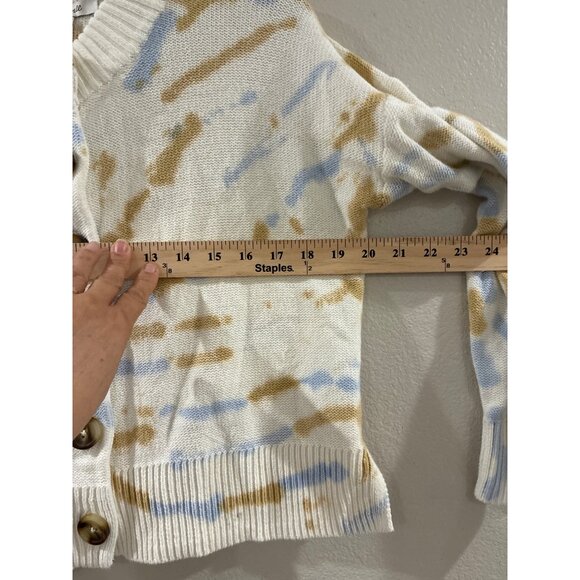 Madewell Tie-Dye Broadway Button Down Crewneck Women Cardigan Sweater size XXS - Picture 7 of 9